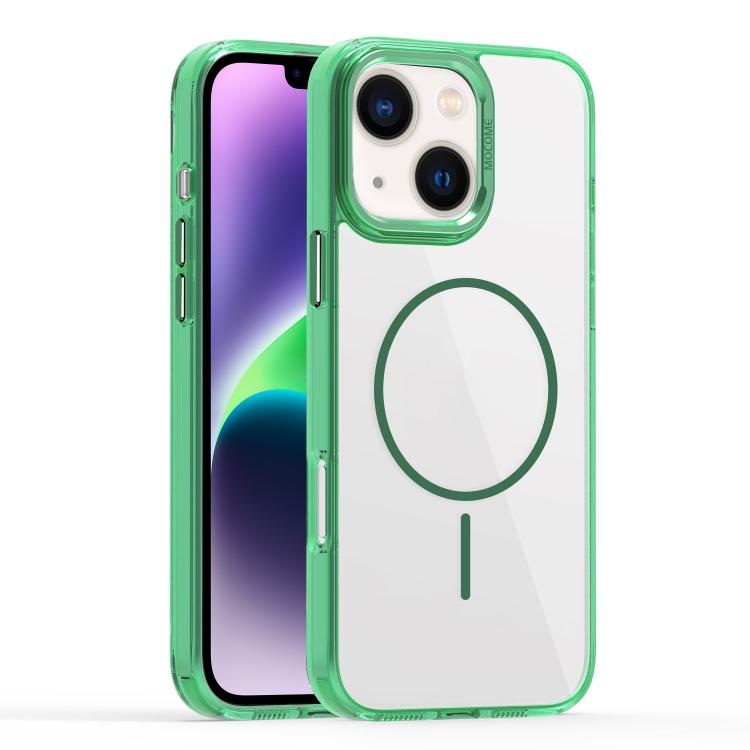 

For iPhone 14 Plus Star Shield Thin Circle MagSafe Phone Case(Green)