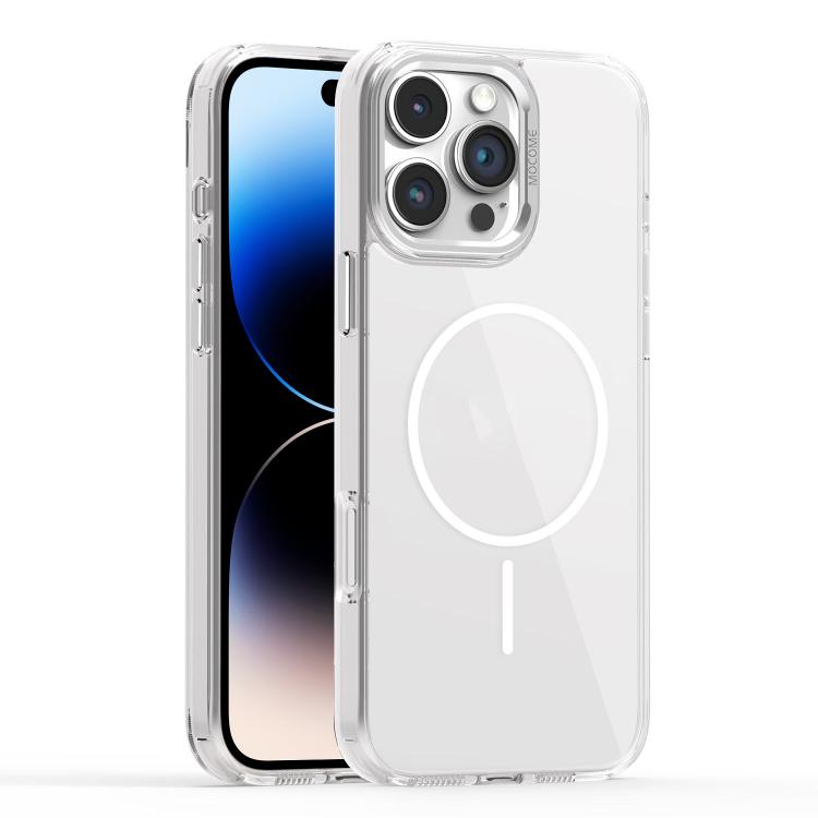 

For iPhone 14 Pro Star Shield Thin Circle MagSafe Phone Case(White)