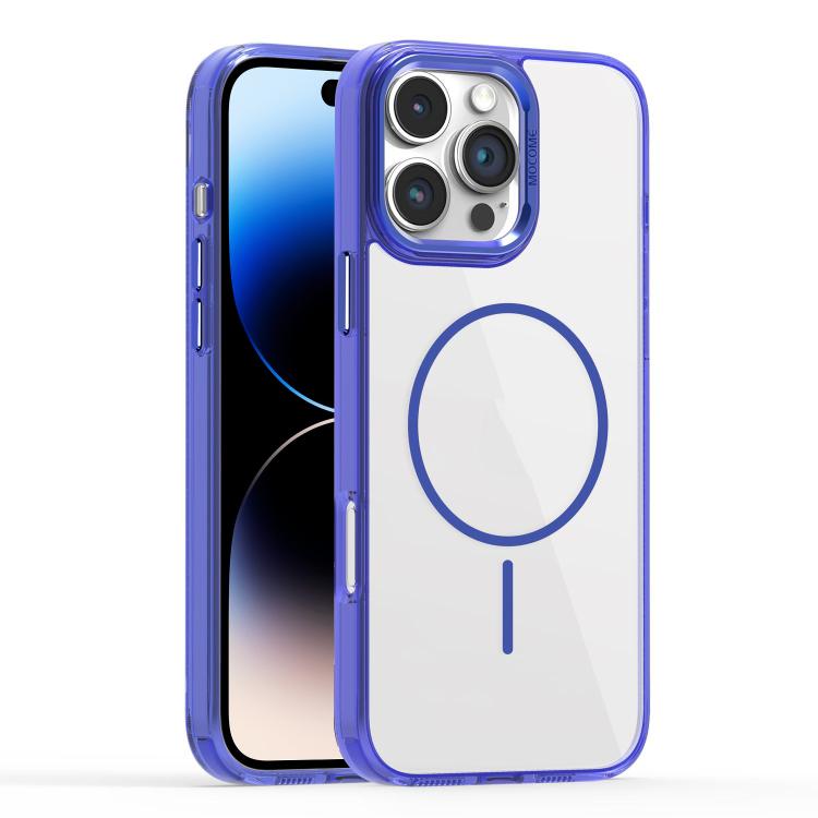 

For iPhone 14 Pro Star Shield Thin Circle MagSafe Phone Case(Blue)