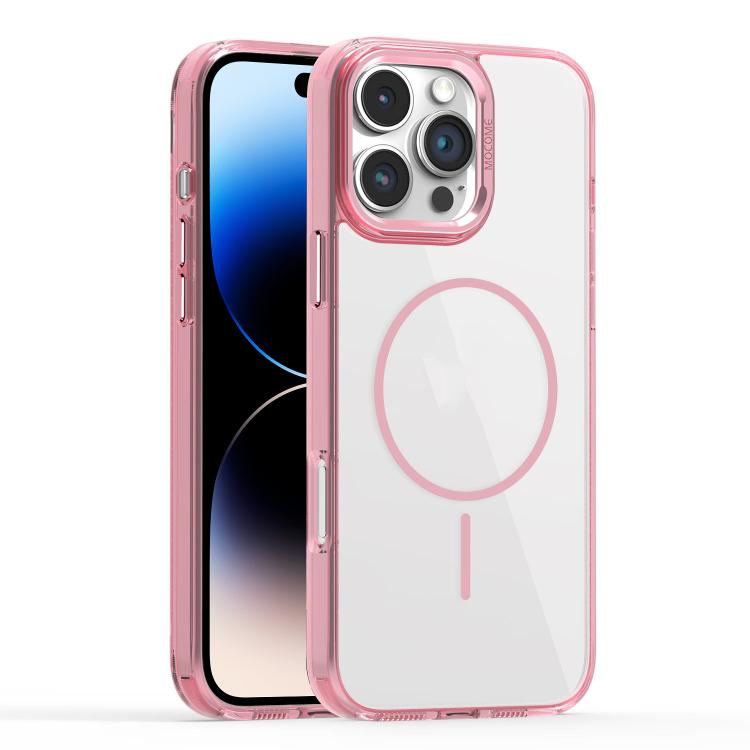 

For iPhone 14 Pro Star Shield Thin Circle MagSafe Phone Case(Pink)