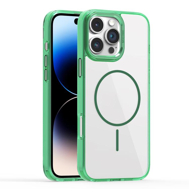

For iPhone 14 Pro Max Star Shield Thin Circle MagSafe Phone Case(Green)