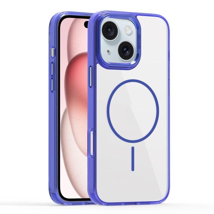 

For iPhone 15 Star Shield Thin Circle MagSafe Phone Case(Blue)