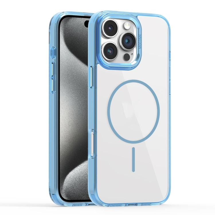 

For iPhone 15 Pro Star Shield Thin Circle MagSafe Phone Case(Light Blue)