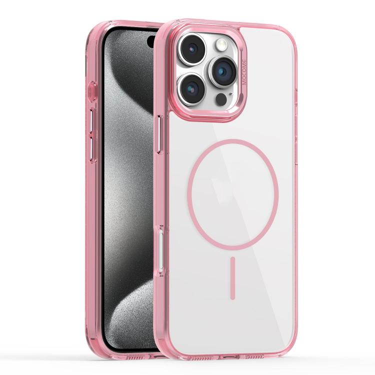 

For iPhone 15 Pro Max Star Shield Thin Circle MagSafe Phone Case(Pink)