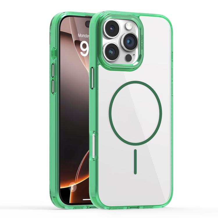 

For iPhone 16 Pro Max Star Shield Thin Circle MagSafe Phone Case(Green)