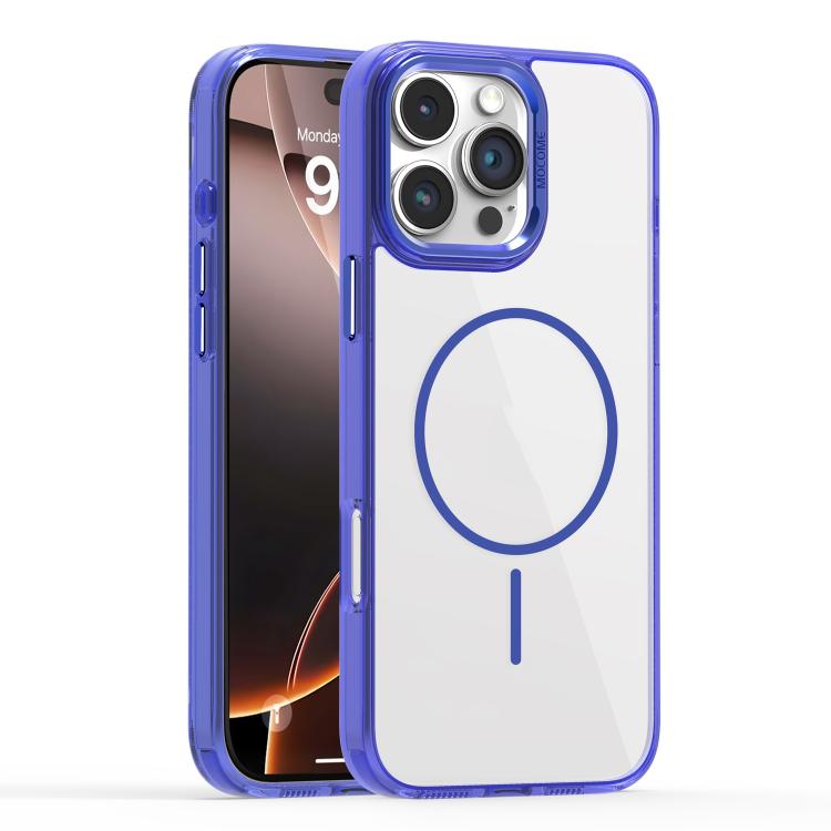 

For iPhone 16 Pro Star Shield Thin Circle MagSafe Phone Case(Blue)