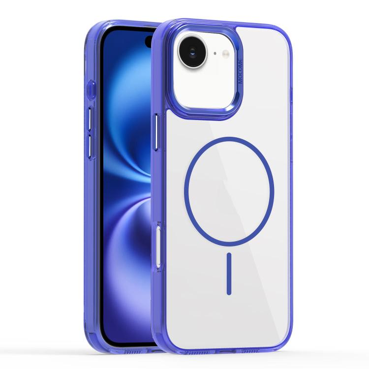 

For iPhone 16 Plus Star Shield Thin Circle MagSafe Phone Case(Blue)