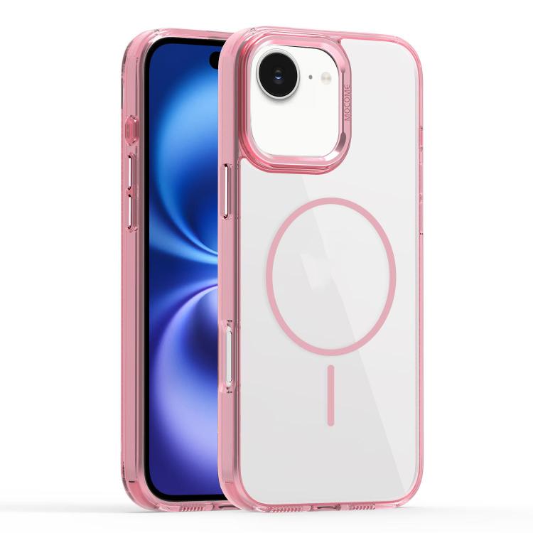 

For iPhone 16 Plus Star Shield Thin Circle MagSafe Phone Case(Pink)