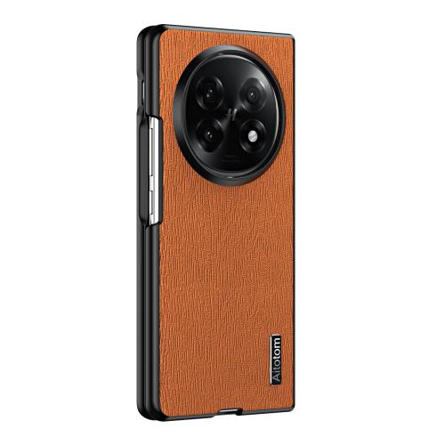 

For OPPO Find N5 Tree Bark Leather Shockproof Phone Case(Brown)