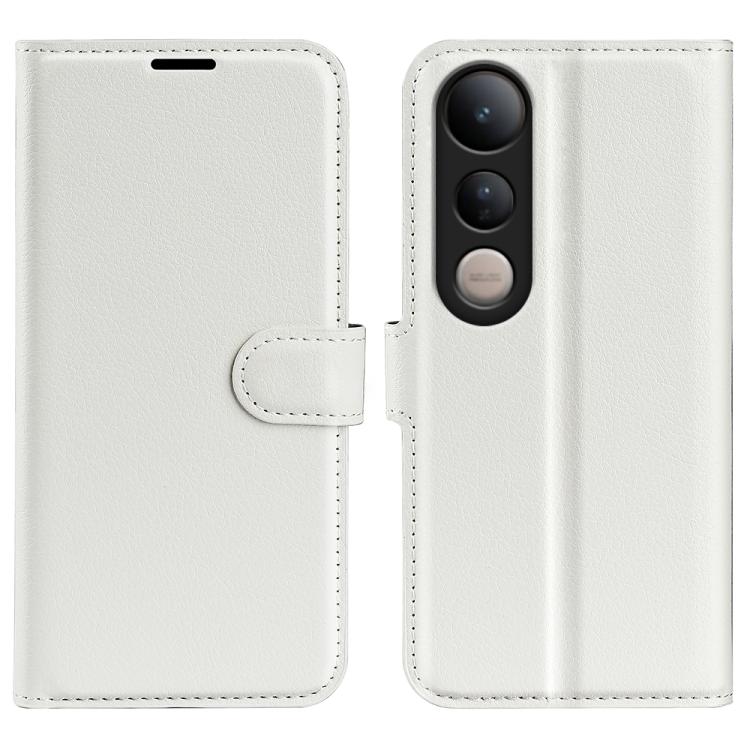 

For vivo V50 Lite 5G Litchi Texture Horizontal Flip Leather Phone Case with Holder(White)