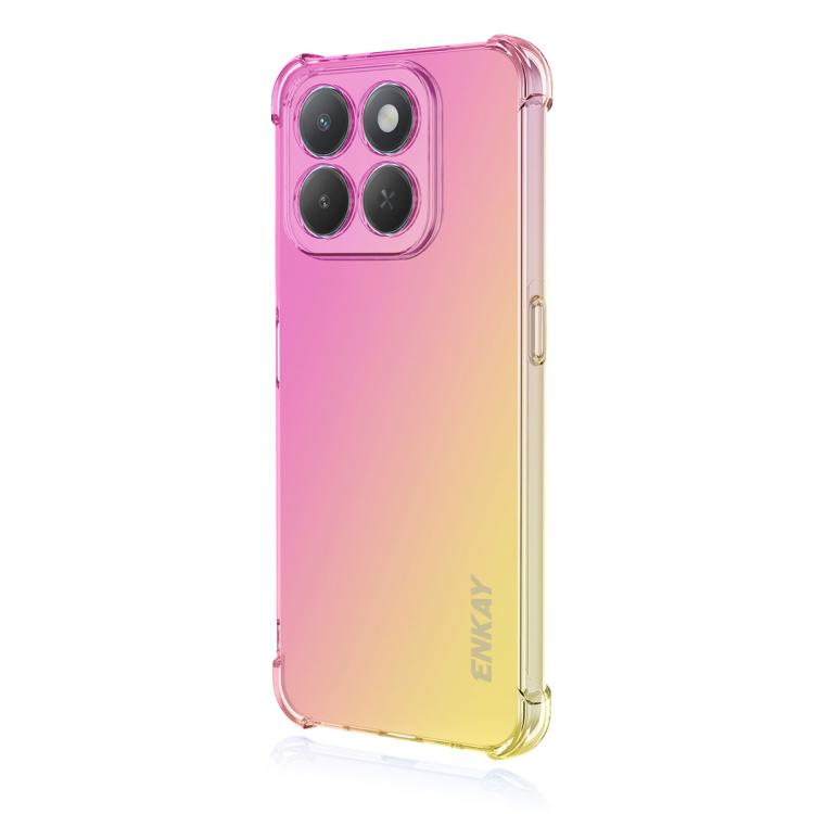 

For Honor X6c 4G Global ENKAY Hat-Prince Gradient Airbag TPU Phone Case(Pink Gold)