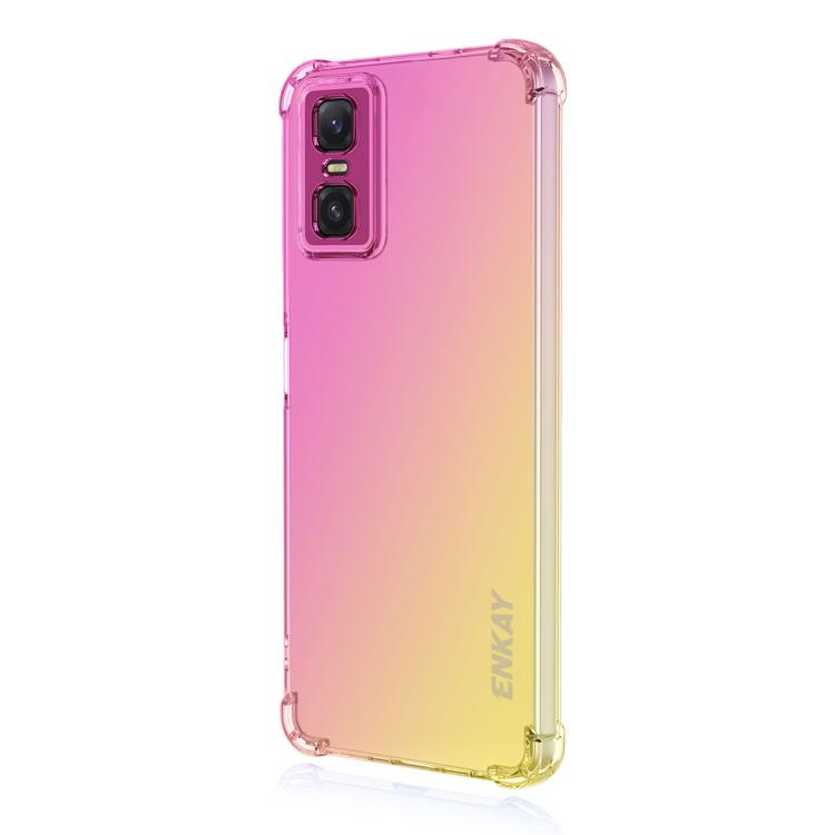 

For Infinix GT 30 Pro 5G ENKAY Hat-Prince Gradient Airbag TPU Phone Case(Pink Gold)