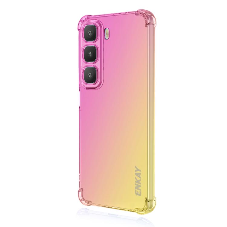 

For Infinix Hot 60 5G / Hot 60i 4G ENKAY Hat-Prince Gradient Airbag TPU Phone Case(Pink Gold)
