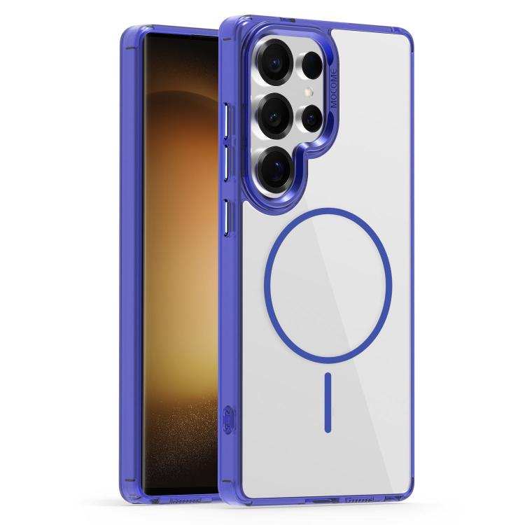 

For Samsung Galaxy S23 Ultra 5G Star Shield Thin Circle MagSafe Phone Case(Blue)