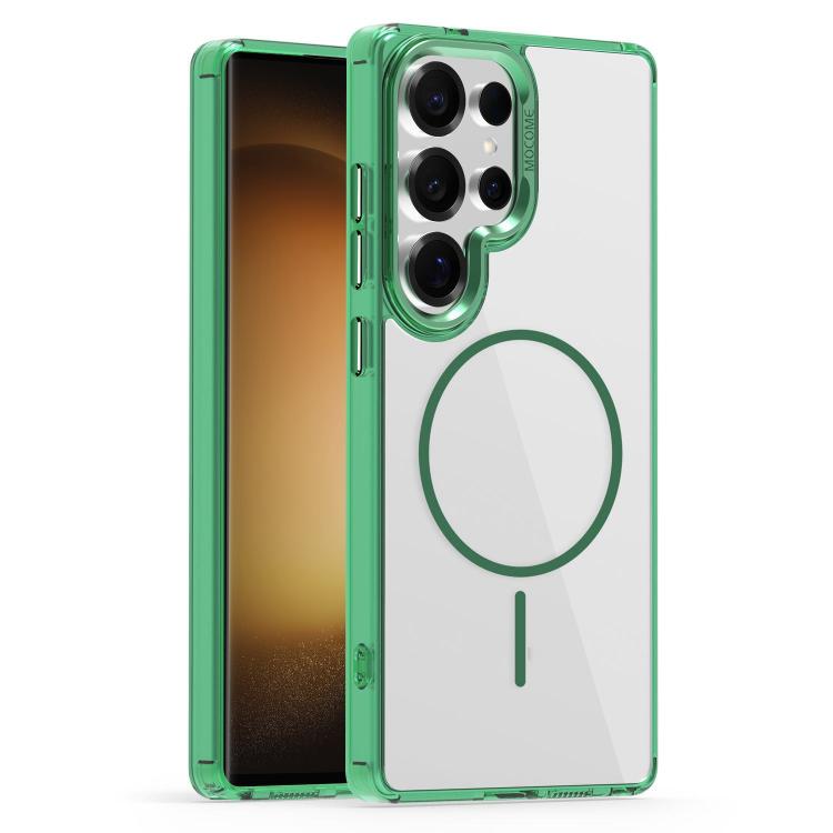 

For Samsung Galaxy S23 Ultra 5G Star Shield Thin Circle MagSafe Phone Case(Green)
