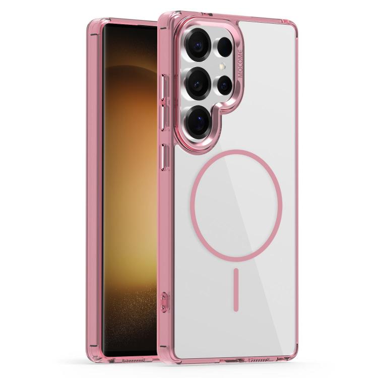 

For Samsung Galaxy S23 Ultra 5G Star Shield Thin Circle MagSafe Phone Case(Pink)