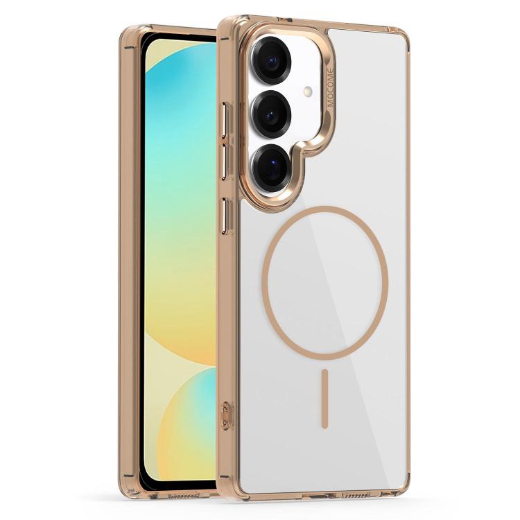 

For Samsung Galaxy S24 FE 5G Star Shield Thin Circle MagSafe Phone Case(Desert Gold)