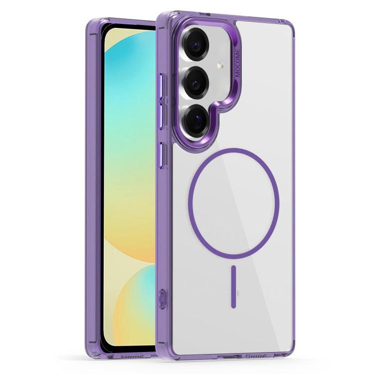 

For Samsung Galaxy S24 FE 5G Star Shield Thin Circle MagSafe Phone Case(Purple)