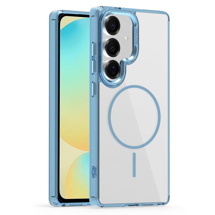 

For Samsung Galaxy S24 FE 5G Star Shield Thin Circle MagSafe Phone Case(Light Blue)