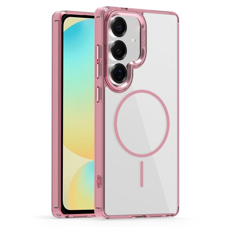 

For Samsung Galaxy S24 FE 5G Star Shield Thin Circle MagSafe Phone Case(Pink)