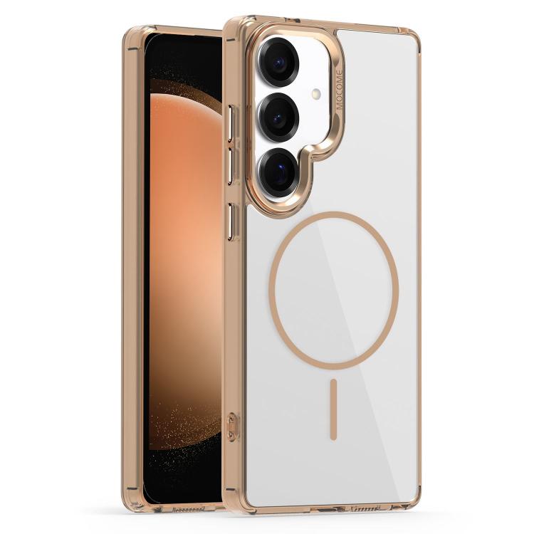 

For Samsung Galaxy S23 FE 5G Star Shield Thin Circle MagSafe Phone Case(Desert Gold)