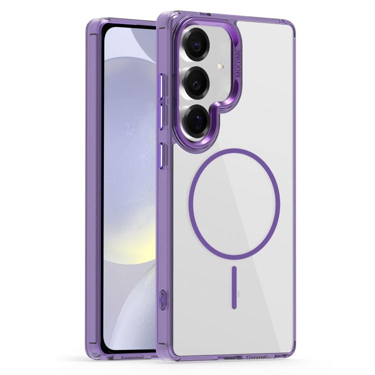 

For Samsung Galaxy S24+ 5G Star Shield Thin Circle MagSafe Phone Case(Purple)