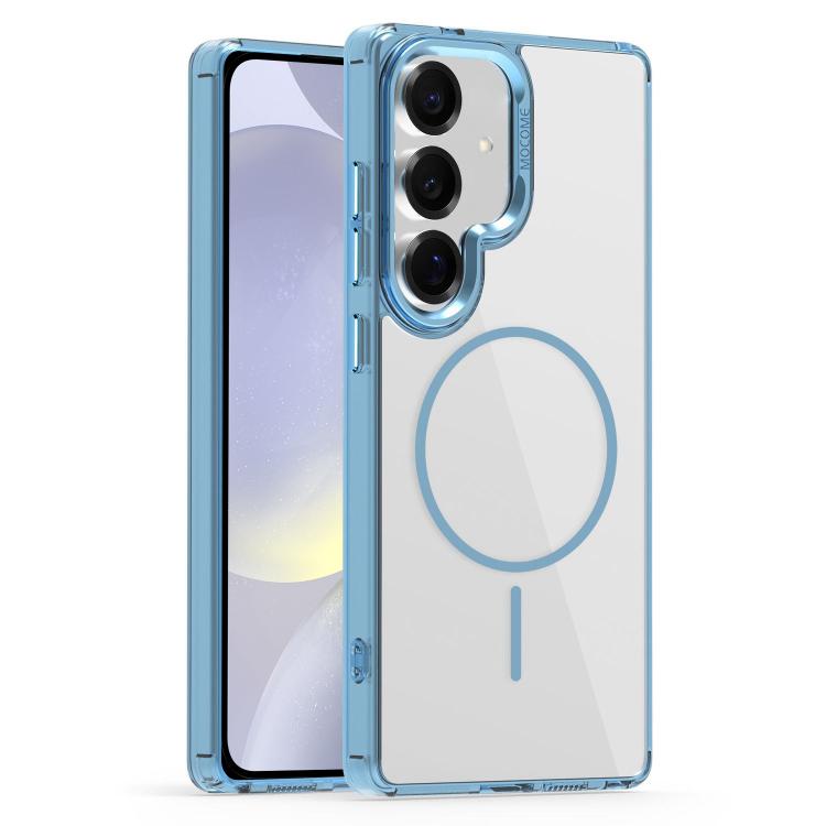 

For Samsung Galaxy S24+ 5G Star Shield Thin Circle MagSafe Phone Case(Light Blue)