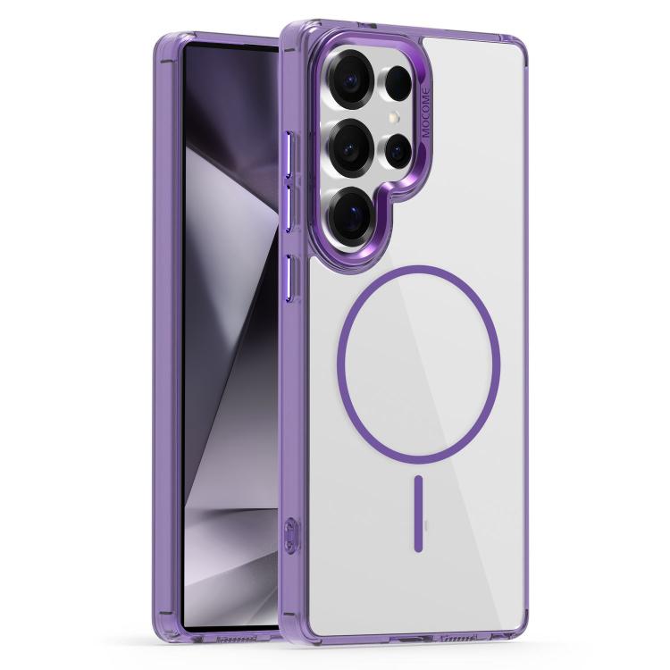

For Samsung Galaxy S24 Ultra 5G Star Shield Thin Circle MagSafe Phone Case(Purple)