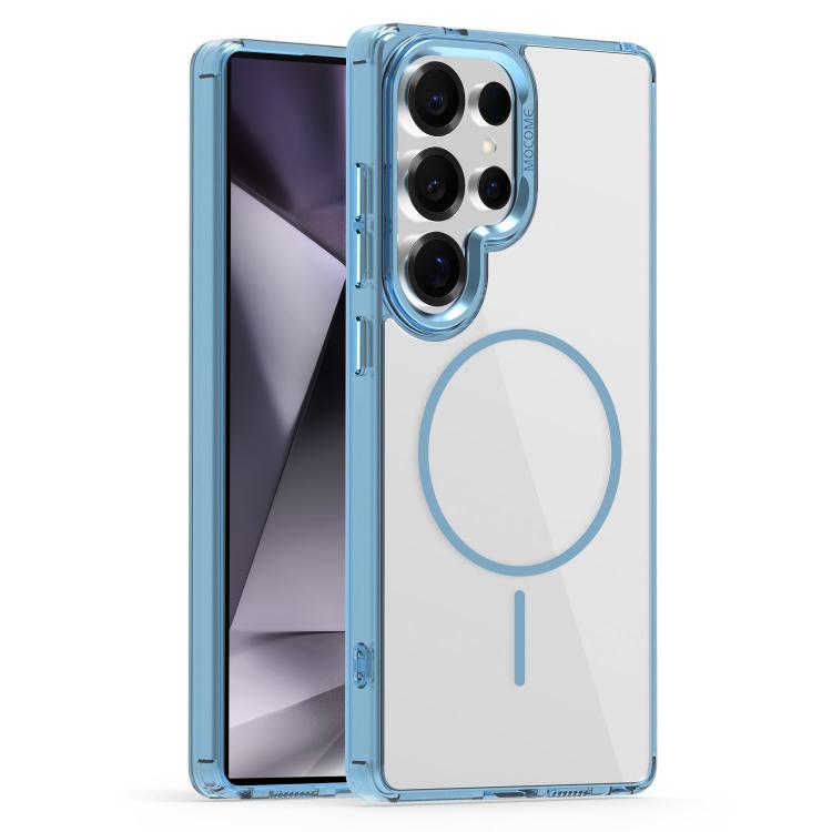 

For Samsung Galaxy S24 Ultra 5G Star Shield Thin Circle MagSafe Phone Case(Light Blue)