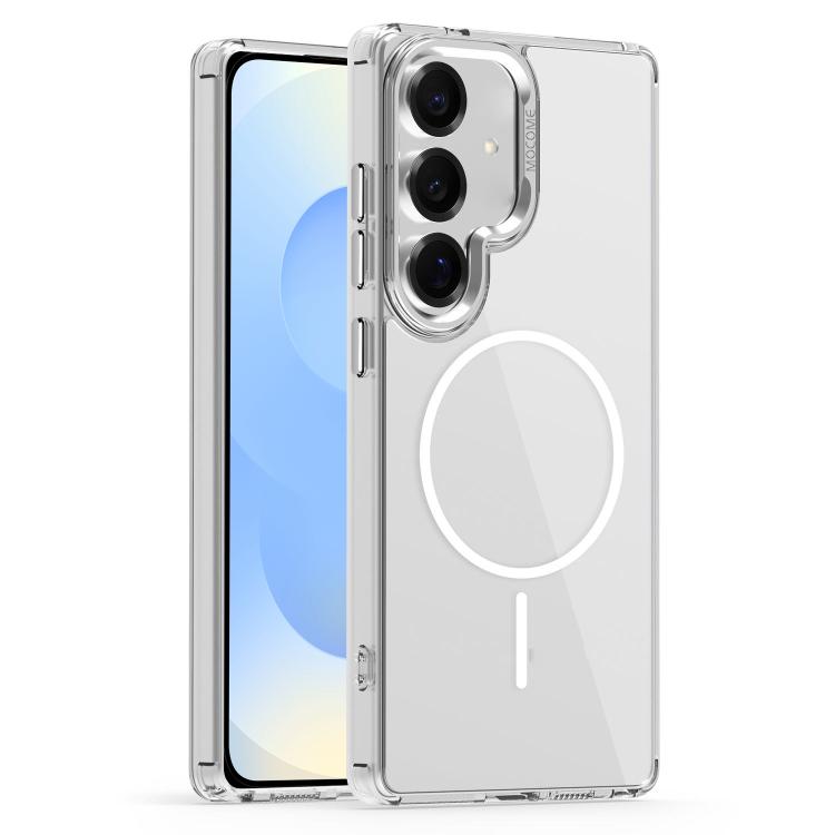 

For Samsung Galaxy S25 5G Star Shield Thin Circle MagSafe Phone Case(White)