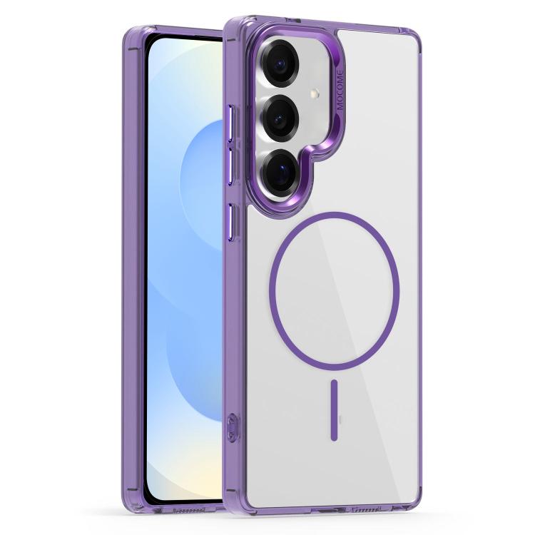 

For Samsung Galaxy S25+ 5G Star Shield Thin Circle MagSafe Phone Case(Purple)