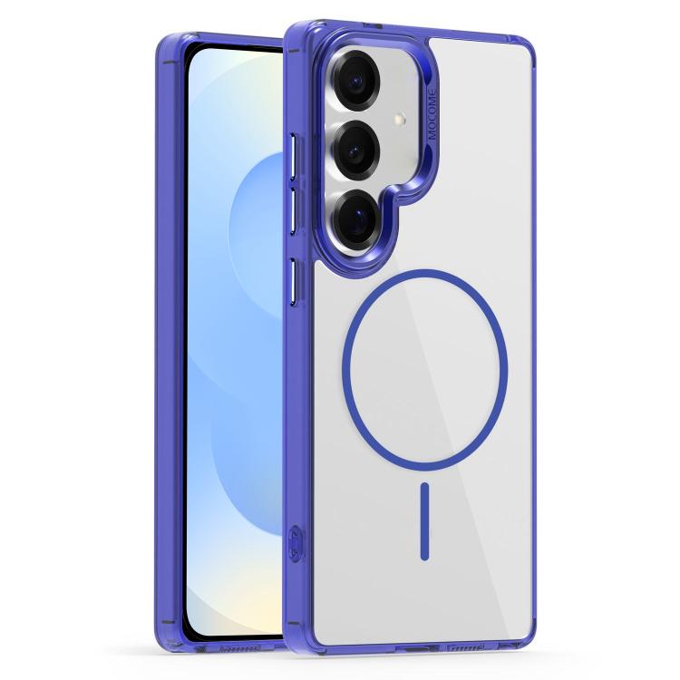 

For Samsung Galaxy S25+ 5G Star Shield Thin Circle MagSafe Phone Case(Blue)