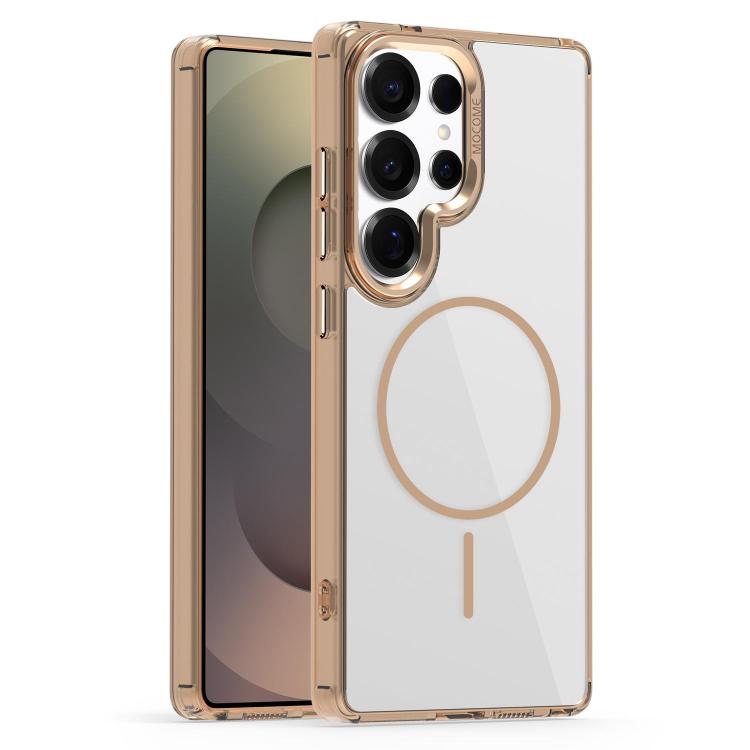 

For Samsung Galaxy S25 Ultra 5G Star Shield Thin Circle MagSafe Phone Case(Desert Gold)