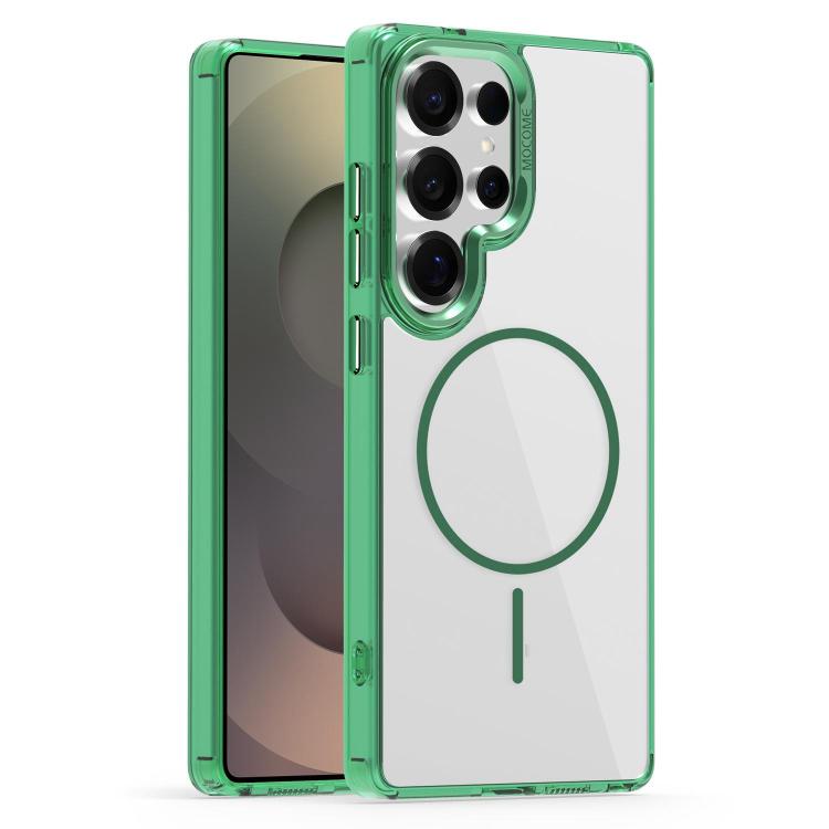 

For Samsung Galaxy S25 Ultra 5G Star Shield Thin Circle MagSafe Phone Case(Green)