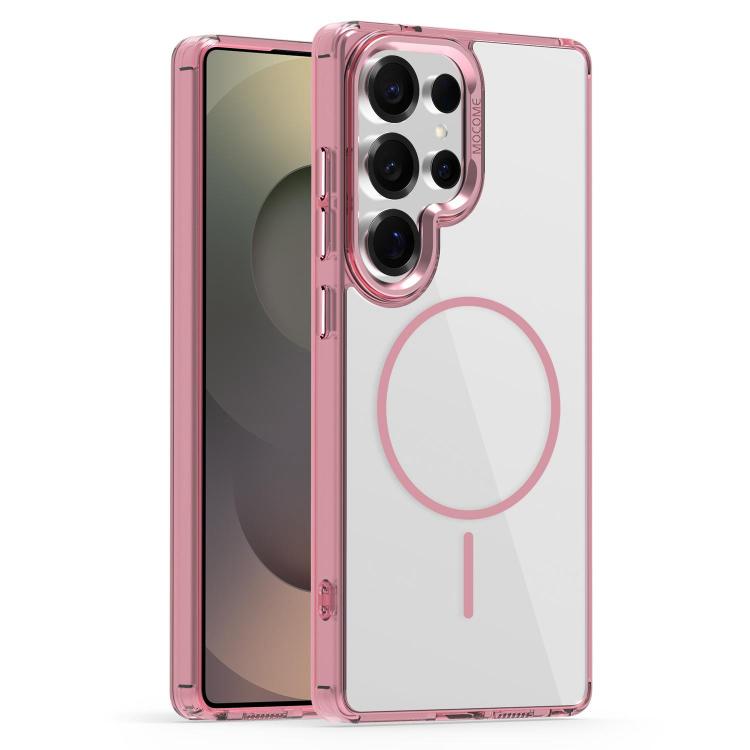 

For Samsung Galaxy S25 Ultra 5G Star Shield Thin Circle MagSafe Phone Case(Pink)