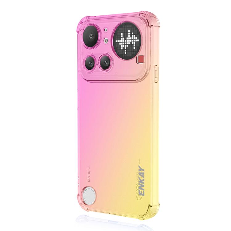 

For Nothing Phone 4a Pro ENKAY Hat-Prince Gradient Airbag TPU Phone Case(Pink Gold)