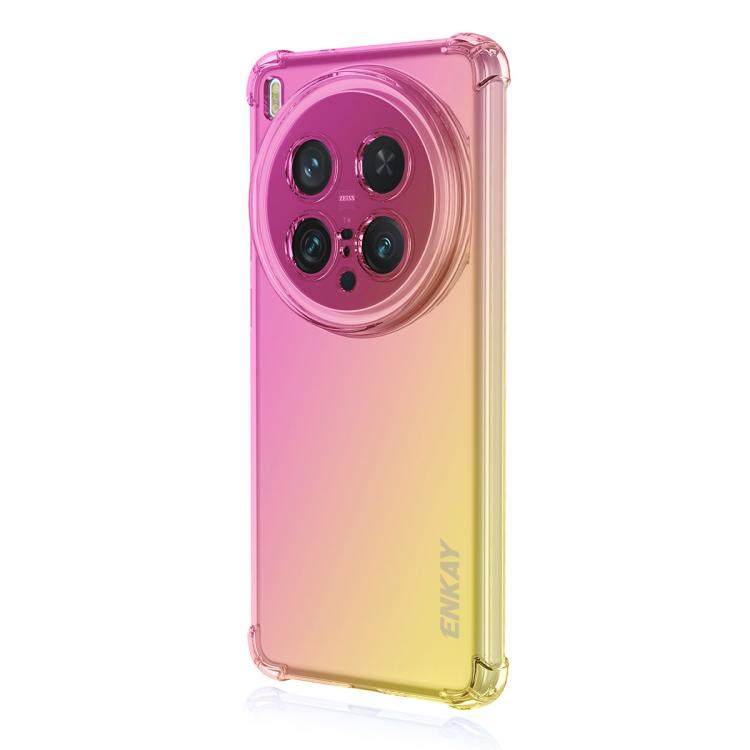 

For vivo X200 Ultra ENKAY Hat-Prince Gradient Airbag TPU Phone Case(Pink Gold)