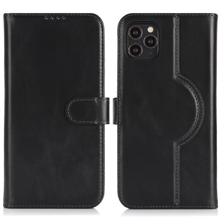 

For iPhone 16 Pro Max Genuine Leather Card Wallet MagSafe Phone Case(Black)