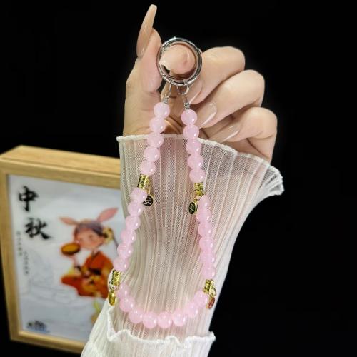

Peace And Joy Beaded Mobile Phone Chain(Pink)