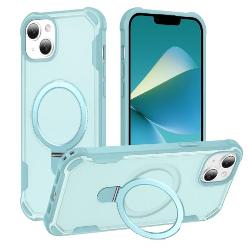 

For iPhone 13 Yingcai Gears MagSafe Holder Shockproof Phone Case(Blue)