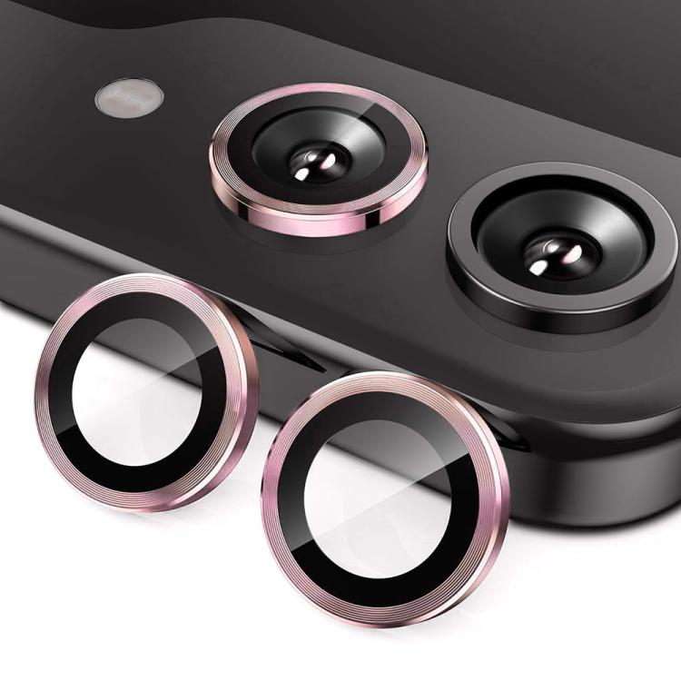 

For Samsung Galaxy Z Flip7 ENKAY Hat-Prince 9H Rear Camera Lens Aluminium Alloy Tempered Glass Film(Pink)