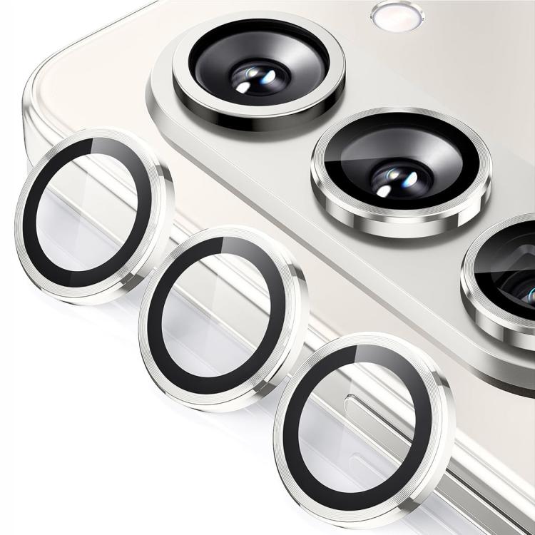 

For Samsung Galaxy Z Fold7 ENKAY Hat-Prince 9H Rear Camera Lens Aluminium Alloy Tempered Glass Film(Silver)