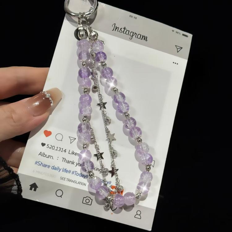

Simple Tassel Pearl Phone String(Lilac)
