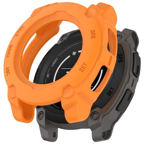 

For Garmin Instinct E 45mm Half Coverage Hollow TPU Armour Watch Protective Case(Orange)