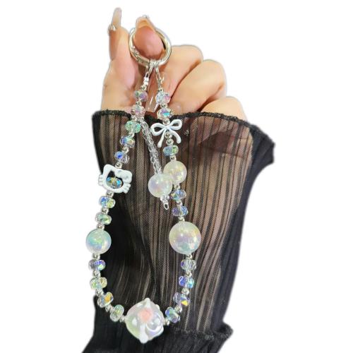 

Ribbon Cream Ball Mobile Phone String Chain(White)