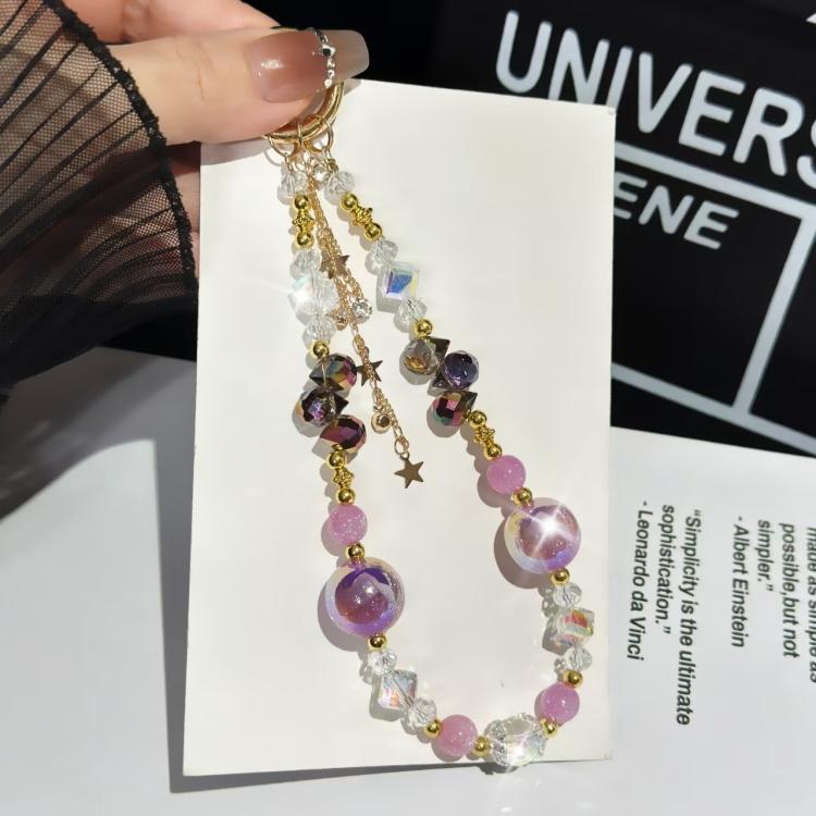 

Heidi Beads Star Pendant Mobile Phone Chain(Purple)