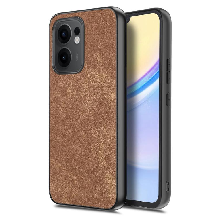 

For OPPO Reno13 F Vintage Leather PC Back Cover Phone Case(Brown)