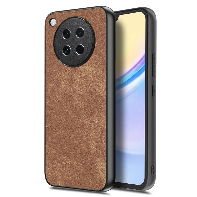 

For OPPO Find X8s Vintage Leather PC Back Cover Phone Case(Brown)