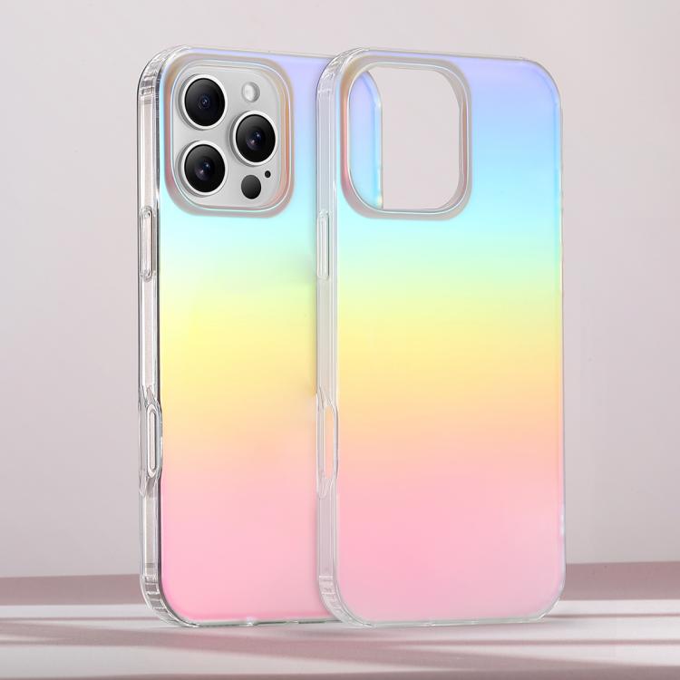 

For iPhone 16 Pro Max Frosted Color-plated Gradient Phone Case(Color Plating)