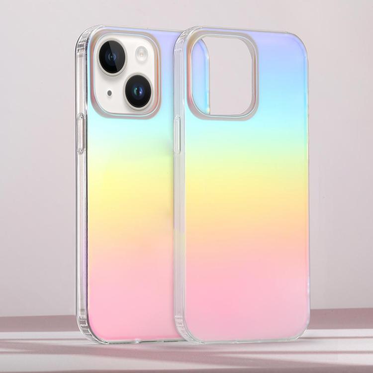 

For iPhone 15 Plus Frosted Color-plated Gradient Phone Case(Color Plating)